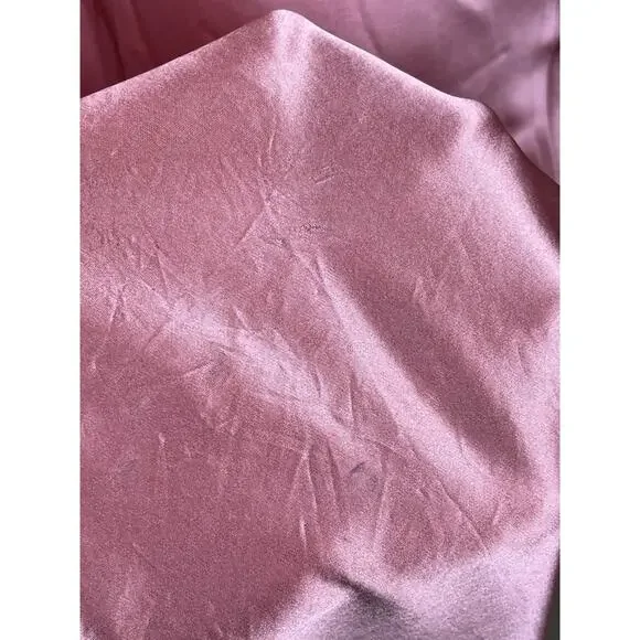 CULT GAIA Kirya Jaipur Gold Chain Halter Neck Pink Satin Maxi Gown Size Small - Picture 6 of 10